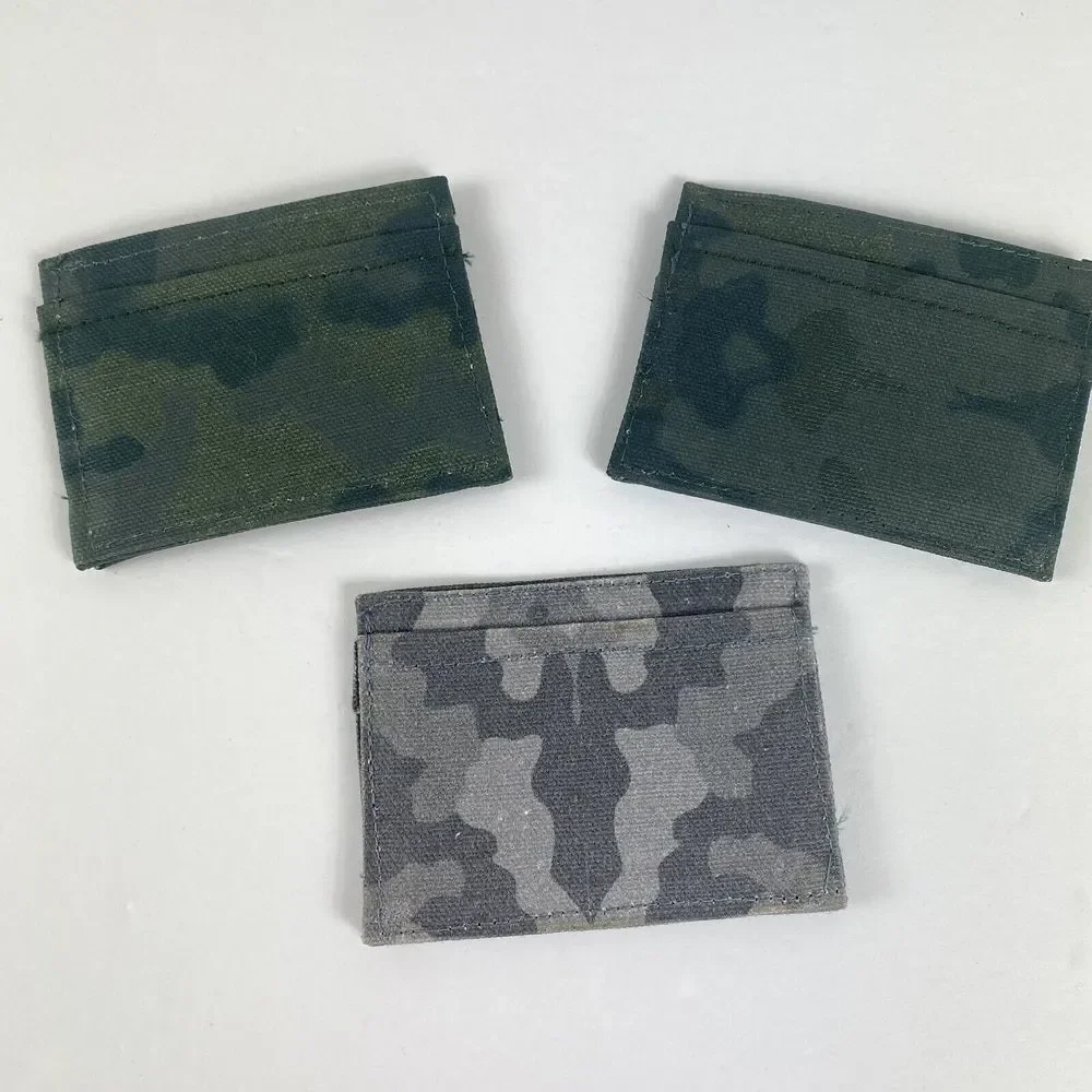 3 Pc Mens Camo Slim Wallet To The Market Cotton Tactical Money Card Holder New